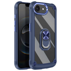 Coque Anneau - iPhone 16e - Bleu - Bague Magnétique - Protection Antichoc - Design Hybride