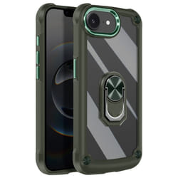 Coque Anneau - iPhone 16e - Vert - Bague Magnétique - Protection Antichoc - Coins Renforcés