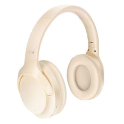 Casque Audio Bluetooth - LinQ - Pliable - Réduction de Bruit ANC - Microphone Intégré - Beige