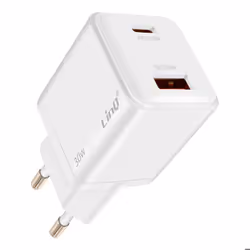 Chargeur USB-C - LinQ - 30W Power Delivery - 18W Quick Charge - Compact - Blanc