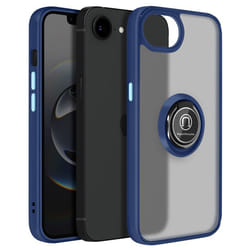 Coque Antichoc - iPhone - 16e - Bleu - Bague Magnétique - Polycarbonate/Silicone Gel