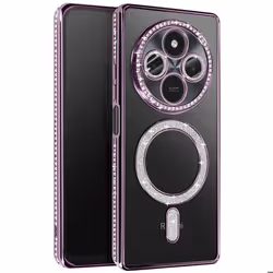 Coque - Xiaomi - Redmi 14C - Violet - Strass - Compatible MagSafe