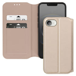 Étui pour iPhone 16e - Classic Edition - Or - Clapet Magnétique - Support Vidéo - Compartiments Cartes