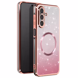 Coque MagSafe pour Samsung Galaxy A26 Silicone Pailleté Rose Champagne