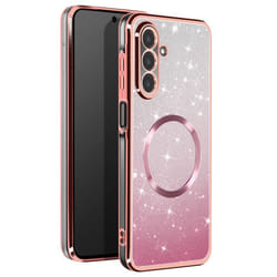 Coque MagSafe pour Samsung Galaxy A26 Silicone Pailleté Rose Champagne