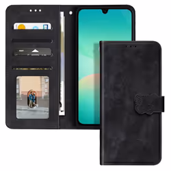 Étui Papillon - Samsung - Galaxy A26 - Simili cuir - Noir - Antichoc