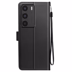 Étui pour smartphone - Realme - C75 et 14x - Noir - Simili cuir - Support vidéo