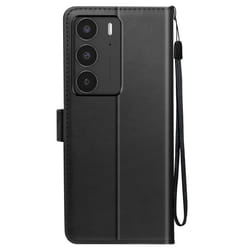 Étui pour smartphone - Realme - C75 et 14x - Noir - Simili cuir - Support vidéo