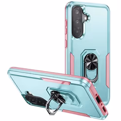 Coque Antichoc - Samsung - A36 - Bleu/Rose - Support Magnétique - Bi-matière