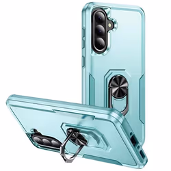 Coque Antichoc pour Samsung Galaxy A56 Anneau Support Turquoise