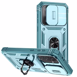 Coque Anneau - Samsung - Galaxy A56 - Protection caméra - Bague magnétique - Vert