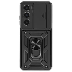 Coque Anneau - Realme - C75 et 14x - Bi-matière Noir - Antichocs - Support Magnétique