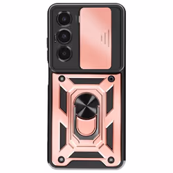 Coque Anneau - Realme - C75 et 14x - Rose Champagne - Antichocs - Support Magnétique