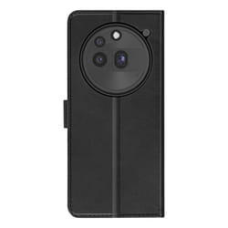 Étui pour téléphone - Nothing - Phone 3a Pro - Housse folio - Support vidéo - Simili cuir noir