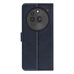 Étui pour téléphone - Nothing - Phone 3a Pro - Simili cuir - Support vidéo - Bleu nuit