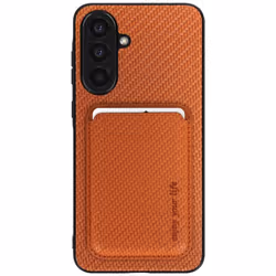 Coque - Samsung - Galaxy A56 - Marron - Souple - Porte-carte Détachable Magnétique