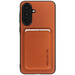 Coque - Samsung - Galaxy A56 - Marron - Souple - Porte-carte Détachable Magnétique