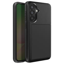 Coque - Samsung - Galaxy A56 - Noir - Rangement carte coulissant - Paiement sans contact