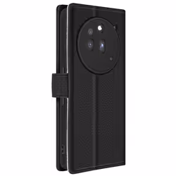 Étui Portefeuille - Nothing - Phone 3a Pro - Cuir Vegan - Languette Magnétique - Noir