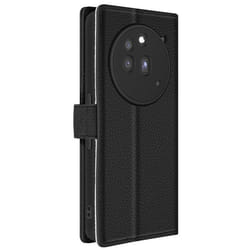 Étui Portefeuille - Nothing - Phone 3a Pro - Cuir Vegan - Languette Magnétique - Noir