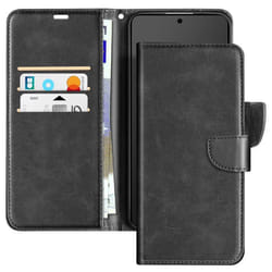Étui pour smartphone - Samsung - Galaxy S25 Edge - Cuir vegan - Noir - Protection antichoc