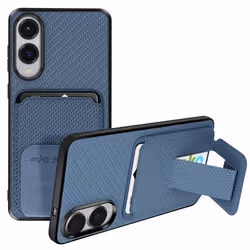 Coque - Samsung - Galaxy S25 Edge - Silicone Antichoc - Porte-Carte Intégré - Bleu Carbone