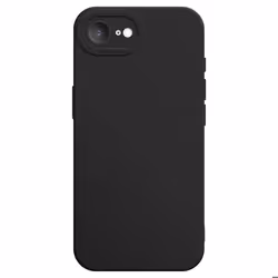 Coque - Silicone - iPhone 16e - Noir - Souple - Élégant