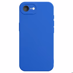 Coque - iPhone - 16e - Silicone Souple - Bloc Caméra Protégé - Bleu