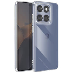 Coque pour Motorola Edge 60 Fusion et Edge 60 Silicone Souple Transparent