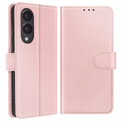 Étui pour smartphone - Samsung - Galaxy S25 Edge - Rose Champagne - Portefeuille - Support Vidéo