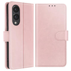 Étui pour smartphone - Samsung - Galaxy S25 Edge - Rose Champagne - Portefeuille - Support Vidéo