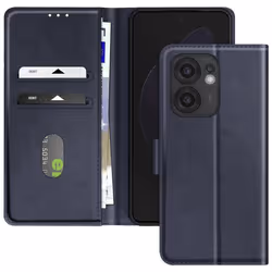 Étui pour Oppo Reno 13 F/13 FS - Chesterfield - Bleu Nuit - Portefeuille - Support Vidéo - Aimanté