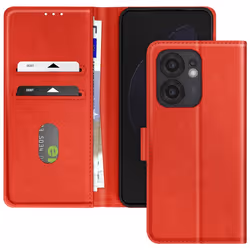 Étui pour smartphone - Oppo - Reno 13 F / 13 FS - Rouge - Portefeuille - Support Vidéo