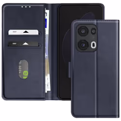 Étui pour Oppo Reno 13 Pro - Chesterfield - Bleu Nuit - Portefeuille - Support Vidéo - Aimanté