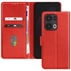 Étui pour téléphone - Chesterfield - Oppo Reno 13 Pro - Rouge - Portefeuille - Support Vidéo