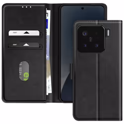Étui pour smartphone - Xiaomi - 15 - Portefeuille - Support vidéo - Noir
