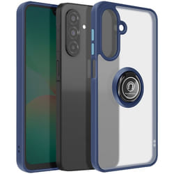 Coque Anneau - Samsung - Galaxy A26 - Antichoc - Bague Magnétique - Dos Translucide Bleu Nuit