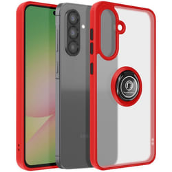 Coque Anneau - Samsung - Galaxy A56 - Antichoc - Rouge - Bague Magnétique