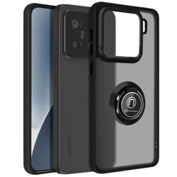 Coque Anneau - Xiaomi - 15 - Antichoc - Bague Magnétique - Dos Translucide Noir