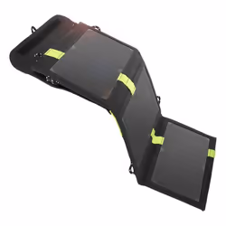 Chargeur Solaire Étanche 20W Double USB Pliable pour lextérieur Noir