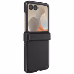 Coque Clapet - Motorola - Razr 60/50 5G - Protection 3-en-1 - Simili cuir - Noir