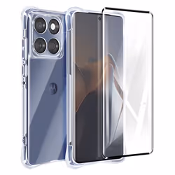 Pack de protection - Motorola - Edge 60 Fusion/Edge 60 - Coque antichoc - Verre trempé 9H - Transparent