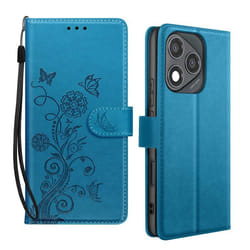 Étui Fleur Papillon - Honor - 400 Lite - Bleu - Portefeuille - Dragonne incluse