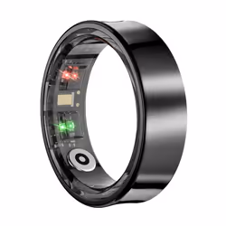 Bague Connectée Bluetooth Suivi santé Multisports Étanche Taille 9 Noir