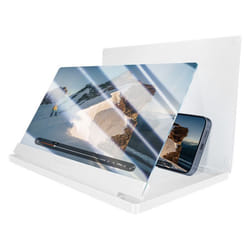 Amplificateur dÉcran - Blanc - 12 pouces - Lentille HD - Anti-lumière bleue - Compatible tous smartphones