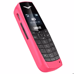 Mini Téléphone portable 4G LTE Ultra compact Autonomie 5 heures Fuchsia