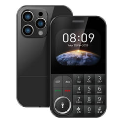 Téléphone portable à touches Écran 201 pouces Double SIM Style Curve Noir