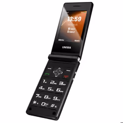 Téléphone clapet double écran Batterie 1200mAh Double Sim Noir