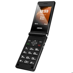 Téléphone clapet double écran Batterie 1200mAh Double Sim Noir