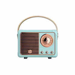 Enceinte Bluetooth - Auteuil - 5.0 - 3W RMS - Bleu - Design Rétro